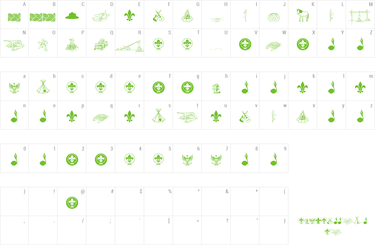 Font FTF Indonesiana Scout preview